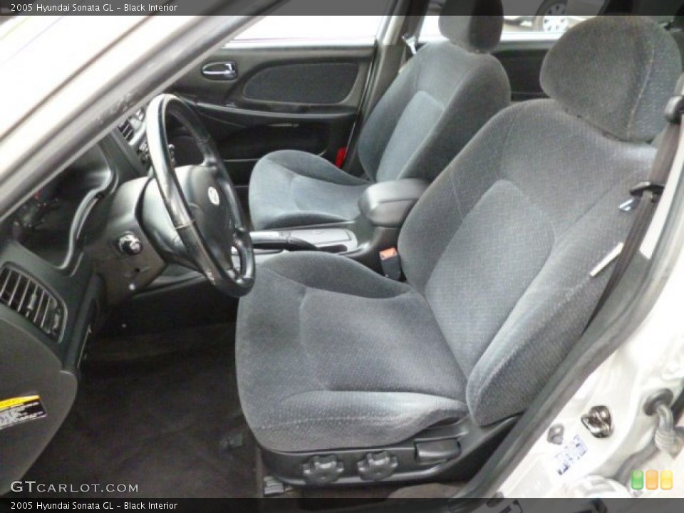 Black Interior Front Seat for the 2005 Hyundai Sonata GL #82449334