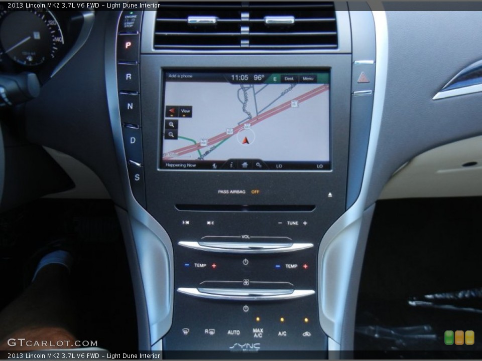Light Dune Interior Navigation for the 2013 Lincoln MKZ 3.7L V6 FWD #82449571