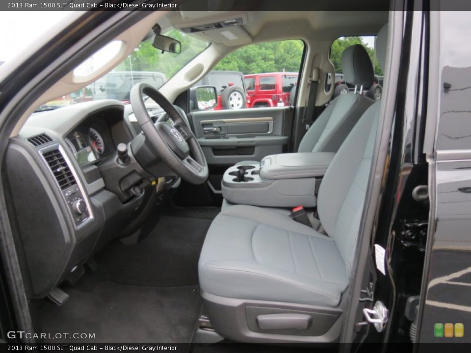 Black/Diesel Gray Interior Photo for the 2013 Ram 1500 SLT Quad Cab #82450301