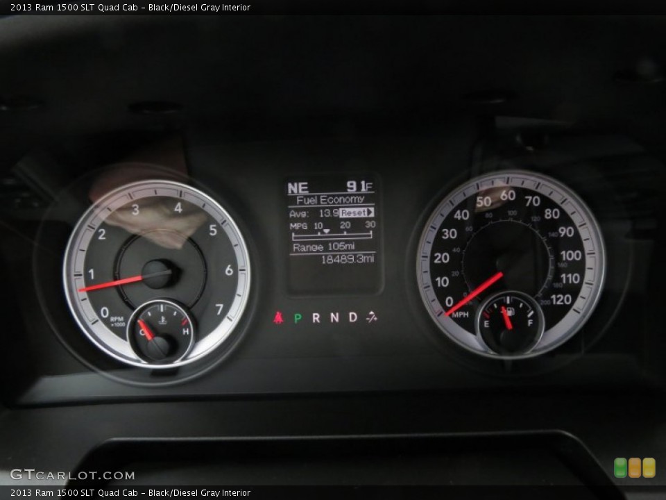 Black/Diesel Gray Interior Gauges for the 2013 Ram 1500 SLT Quad Cab #82450537
