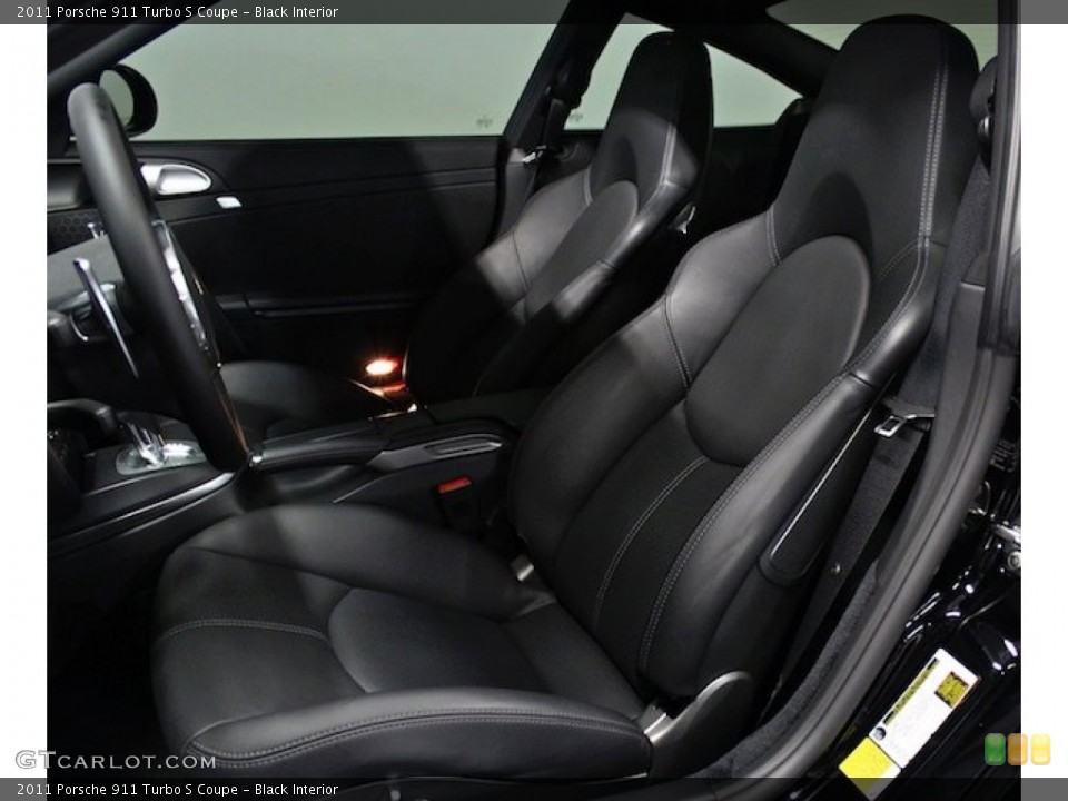Black Interior Front Seat for the 2011 Porsche 911 Turbo S Coupe #82451242