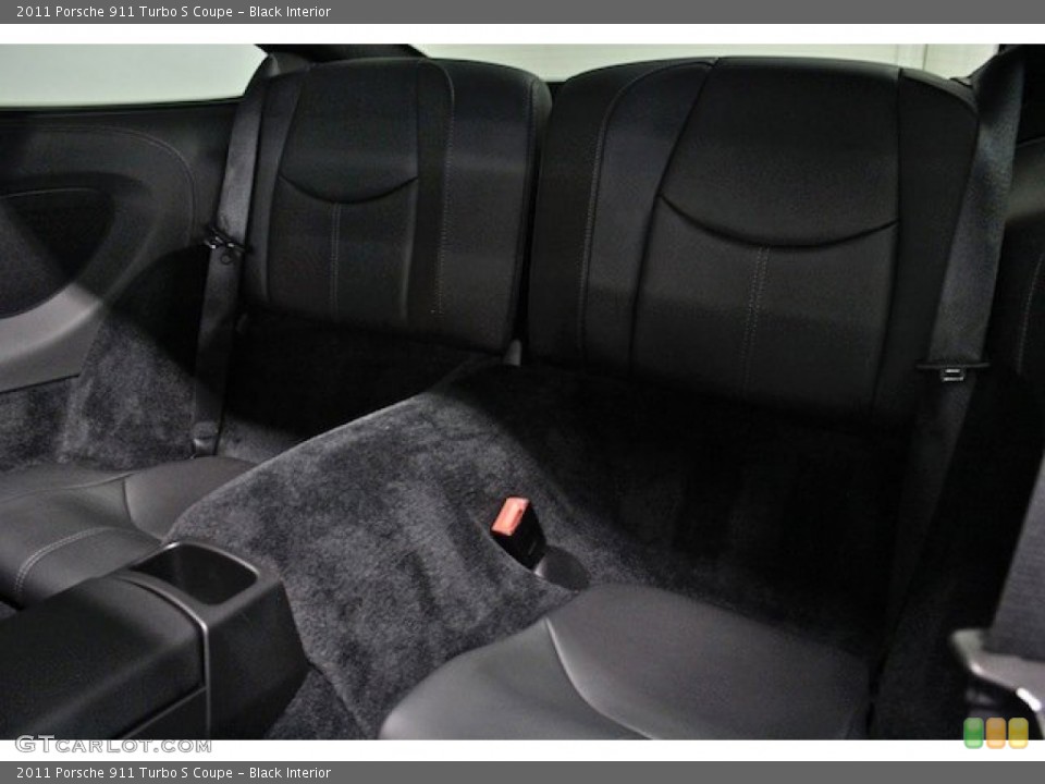 Black Interior Rear Seat for the 2011 Porsche 911 Turbo S Coupe #82451290