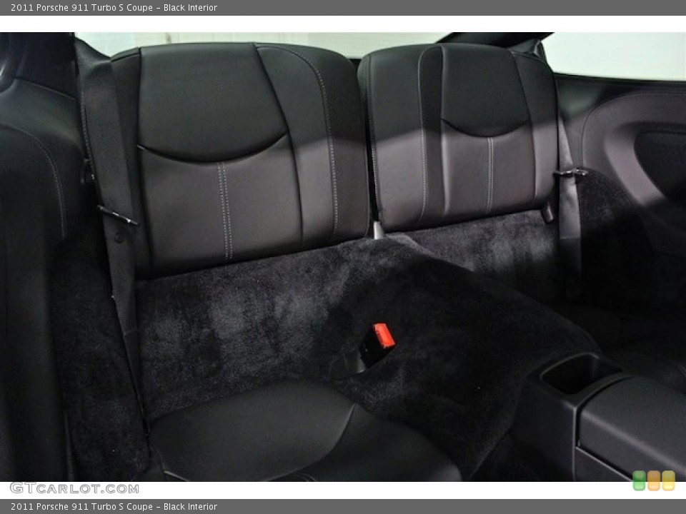 Black Interior Rear Seat for the 2011 Porsche 911 Turbo S Coupe #82451305