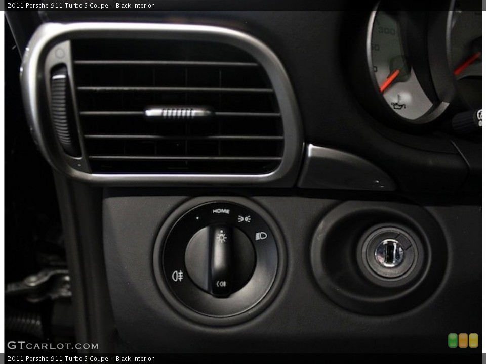 Black Interior Controls for the 2011 Porsche 911 Turbo S Coupe #82451397