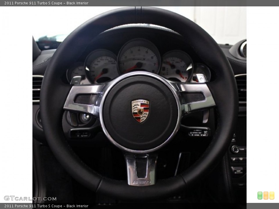 Black Interior Steering Wheel for the 2011 Porsche 911 Turbo S Coupe #82451417