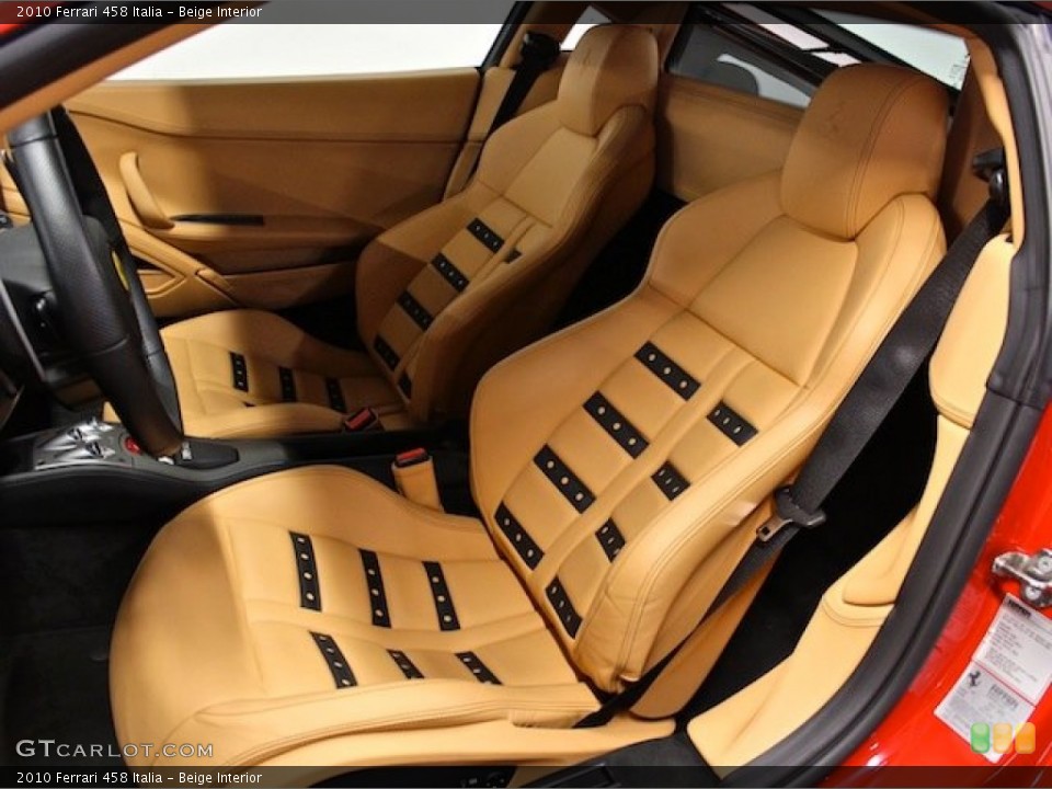 Beige Interior Front Seat for the 2010 Ferrari 458 Italia #82452611