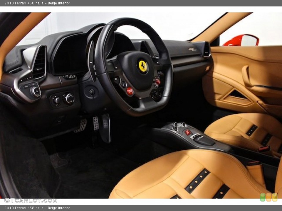 Beige 2010 Ferrari 458 Interiors