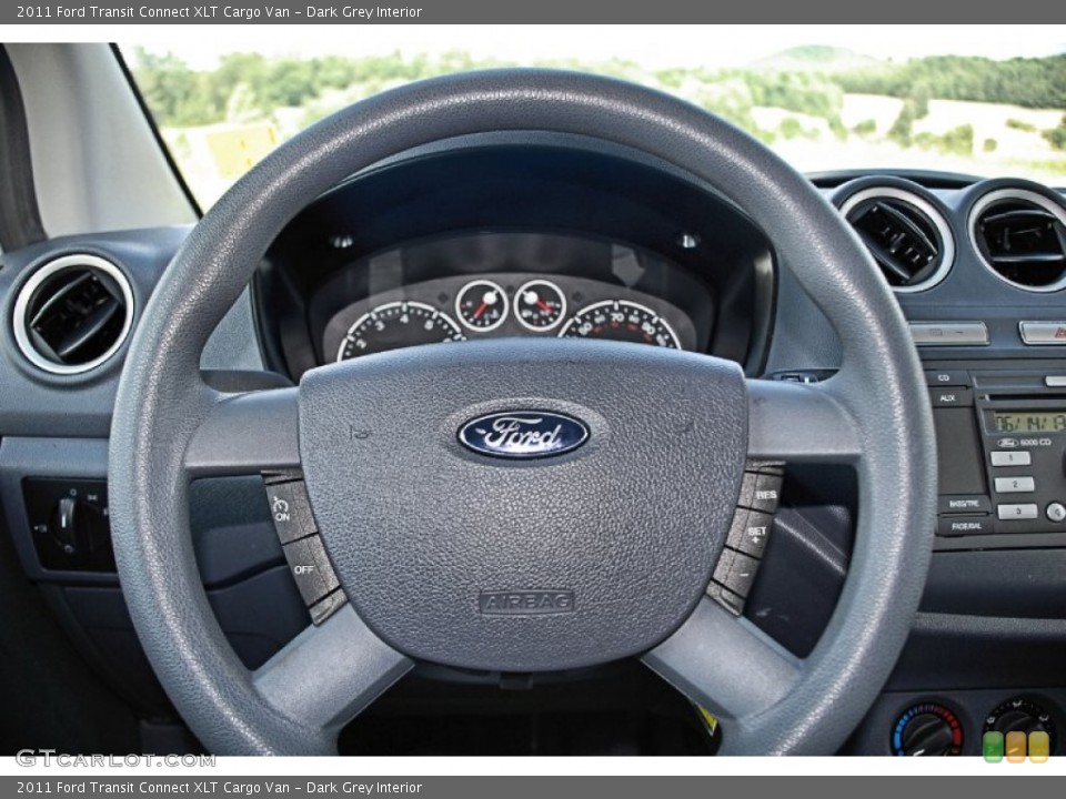 Dark Grey Interior Steering Wheel for the 2011 Ford Transit Connect XLT Cargo Van #82453961
