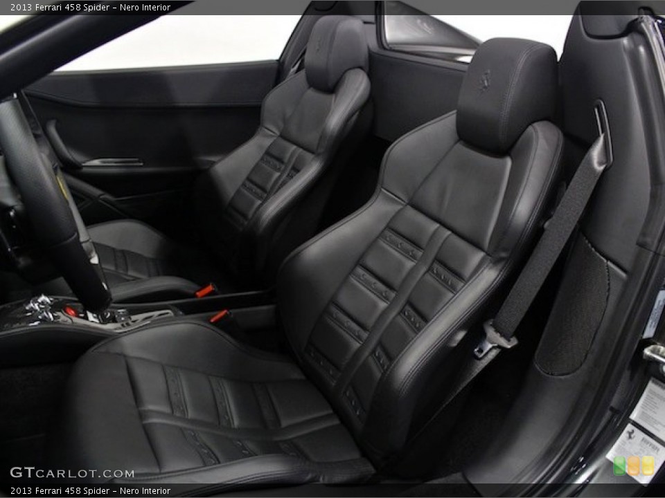 Nero Interior Front Seat for the 2013 Ferrari 458 Spider #82454021