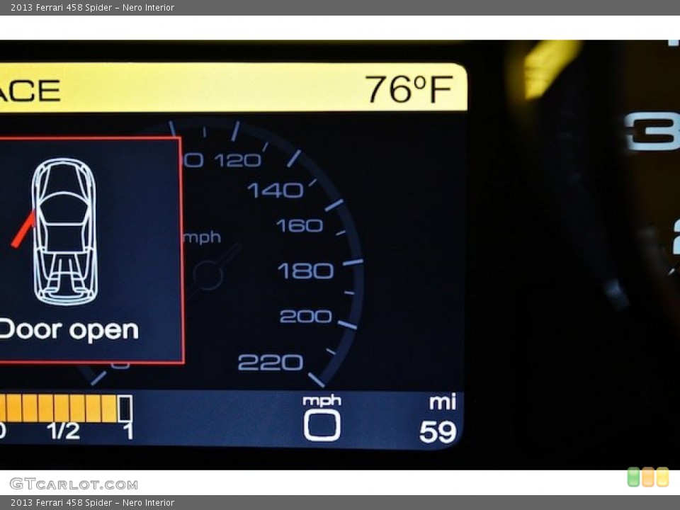 Nero Interior Gauges for the 2013 Ferrari 458 Spider #82454327