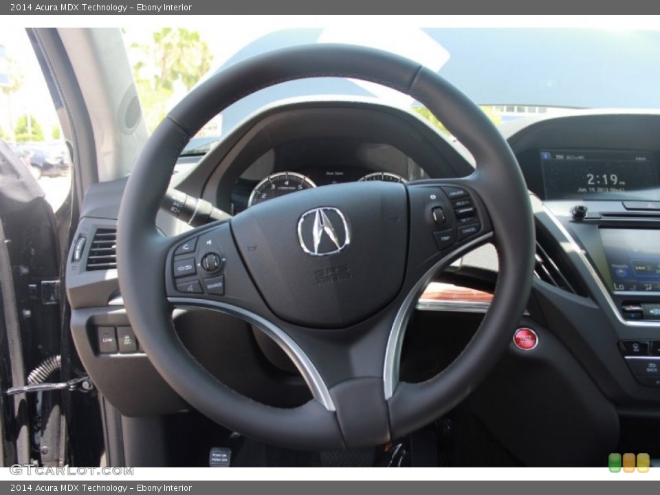 Ebony Interior Steering Wheel for the 2014 Acura MDX Technology #82456409