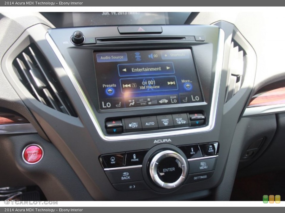 Ebony Interior Controls for the 2014 Acura MDX Technology #82456451
