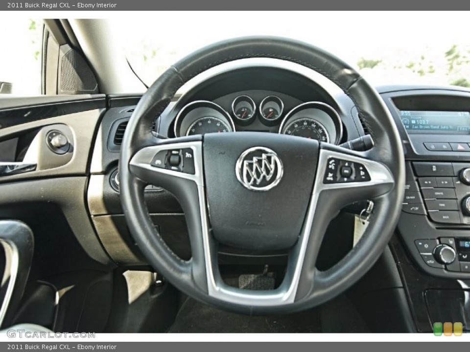Ebony Interior Steering Wheel for the 2011 Buick Regal CXL #82457957