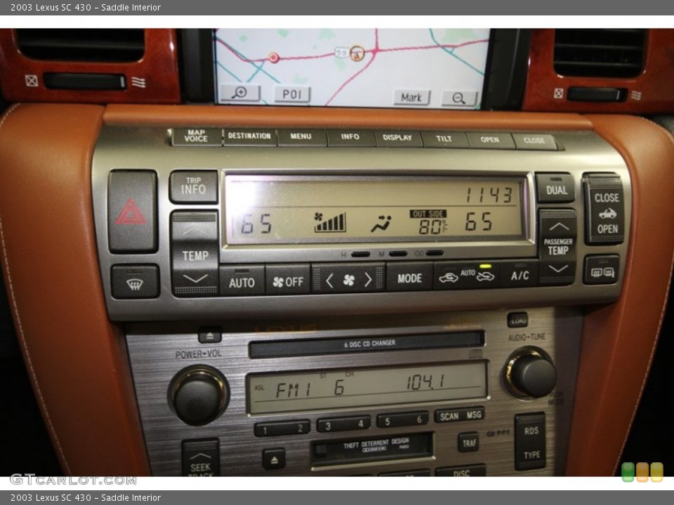 Saddle Interior Controls for the 2003 Lexus SC 430 #82458457