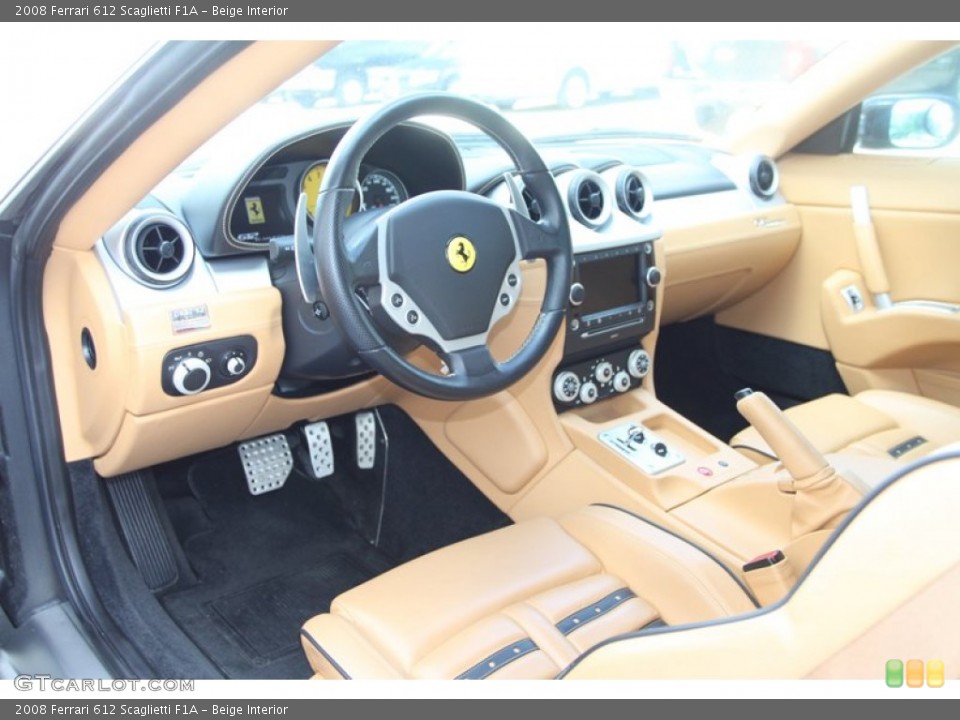 Beige 2008 Ferrari 612 Scaglietti Interiors