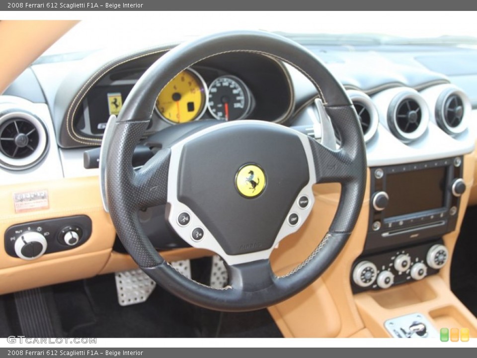 Beige Interior Steering Wheel for the 2008 Ferrari 612 Scaglietti F1A #82458530