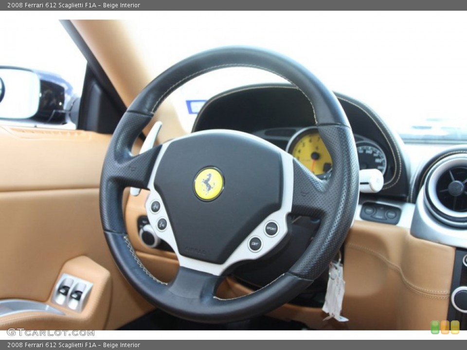 Beige Interior Steering Wheel for the 2008 Ferrari 612 Scaglietti F1A #82458674