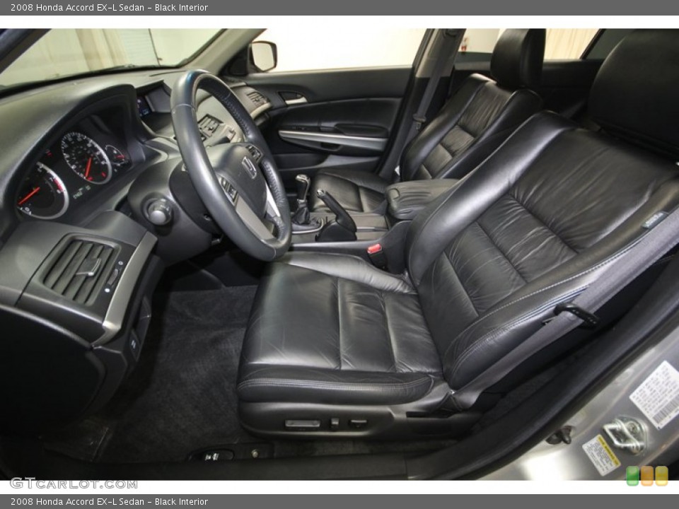 Black Interior Front Seat for the 2008 Honda Accord EX-L Sedan #82458985
