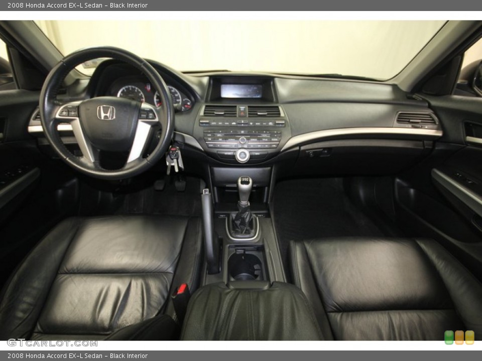 Black Interior Dashboard for the 2008 Honda Accord EX-L Sedan #82458999