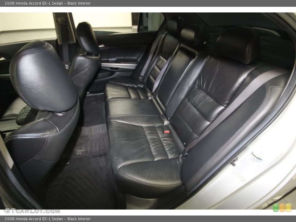 Black Interior Rear Seat for the 2008 Honda Accord EX-L Sedan #82459202