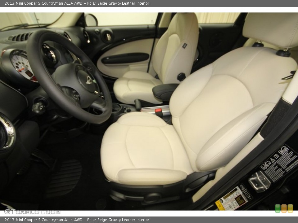 Polar Beige Gravity Leather Interior Front Seat for the 2013 Mini Cooper S Countryman ALL4 AWD #82462759