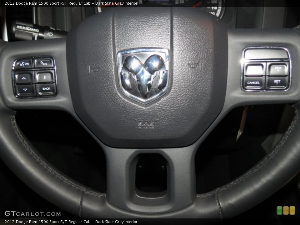 Dark Slate Gray Interior Controls for the 2012 Dodge Ram 1500 Sport R/T Regular Cab #82470041