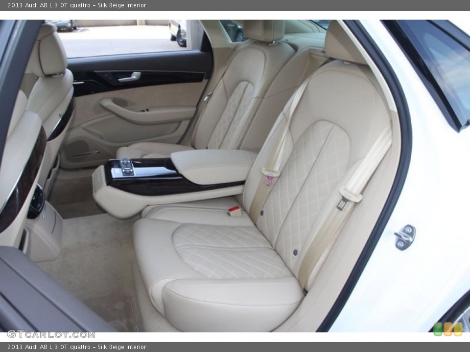 Silk Beige Interior Rear Seat for the 2013 Audi A8 L 3.0T quattro #82472927