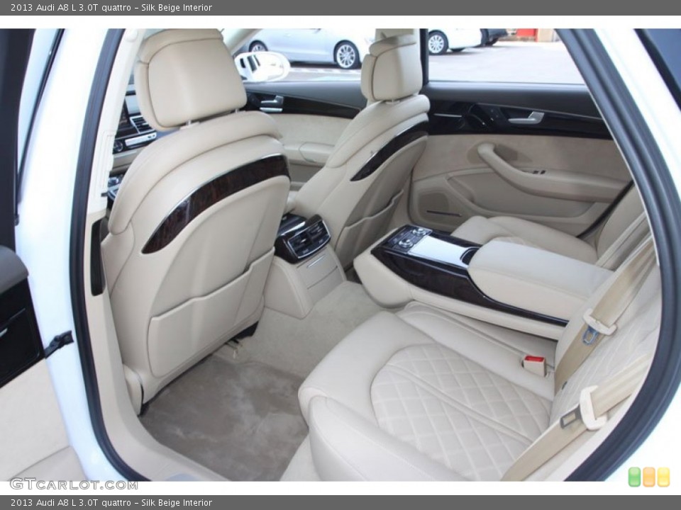Silk Beige Interior Rear Seat for the 2013 Audi A8 L 3.0T quattro #82472948