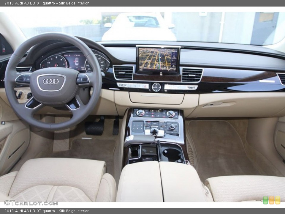 Silk Beige Interior Dashboard for the 2013 Audi A8 L 3.0T quattro #82472969