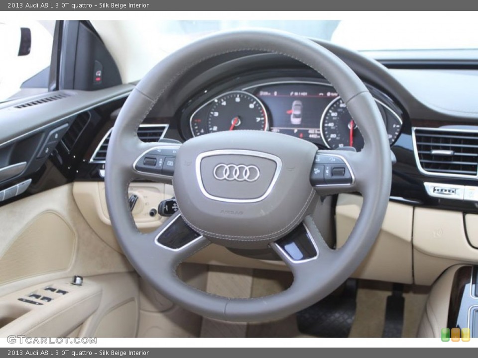 Silk Beige Interior Steering Wheel for the 2013 Audi A8 L 3.0T quattro #82472990