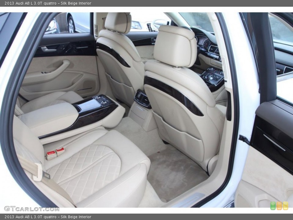 Silk Beige Interior Rear Seat for the 2013 Audi A8 L 3.0T quattro #82473140