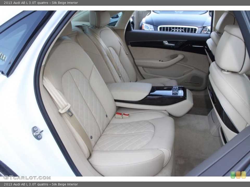 Silk Beige Interior Rear Seat for the 2013 Audi A8 L 3.0T quattro #82473164