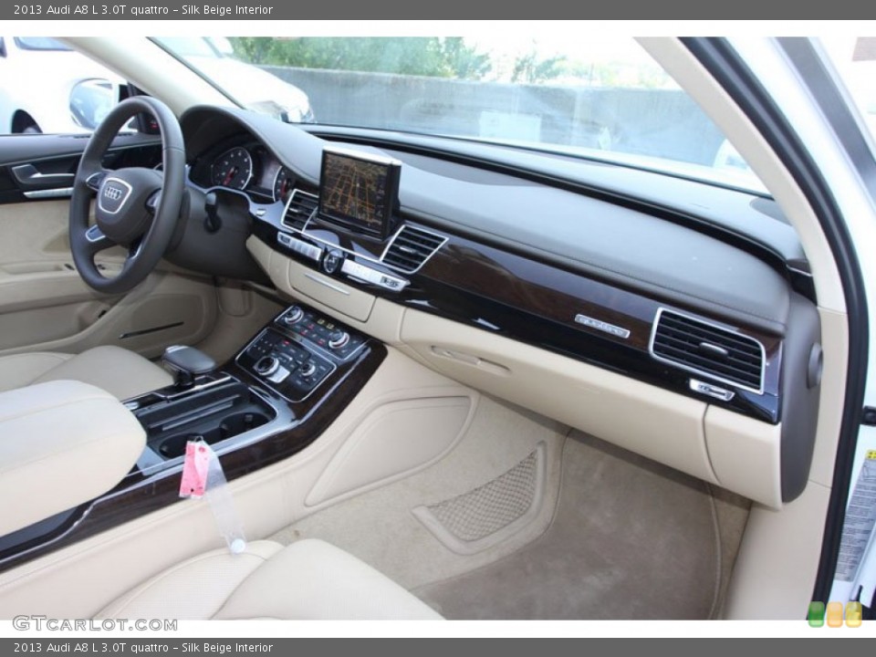 Silk Beige Interior Dashboard for the 2013 Audi A8 L 3.0T quattro #82473185