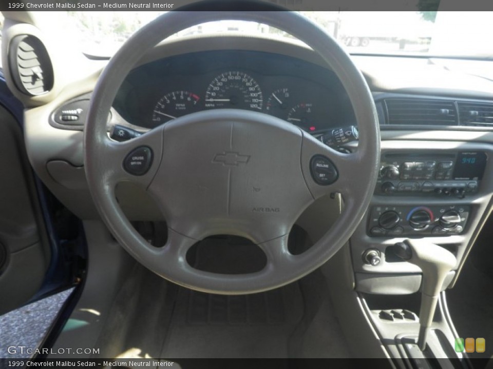 Medium Neutral Interior Steering Wheel for the 1999 Chevrolet Malibu Sedan #82473588