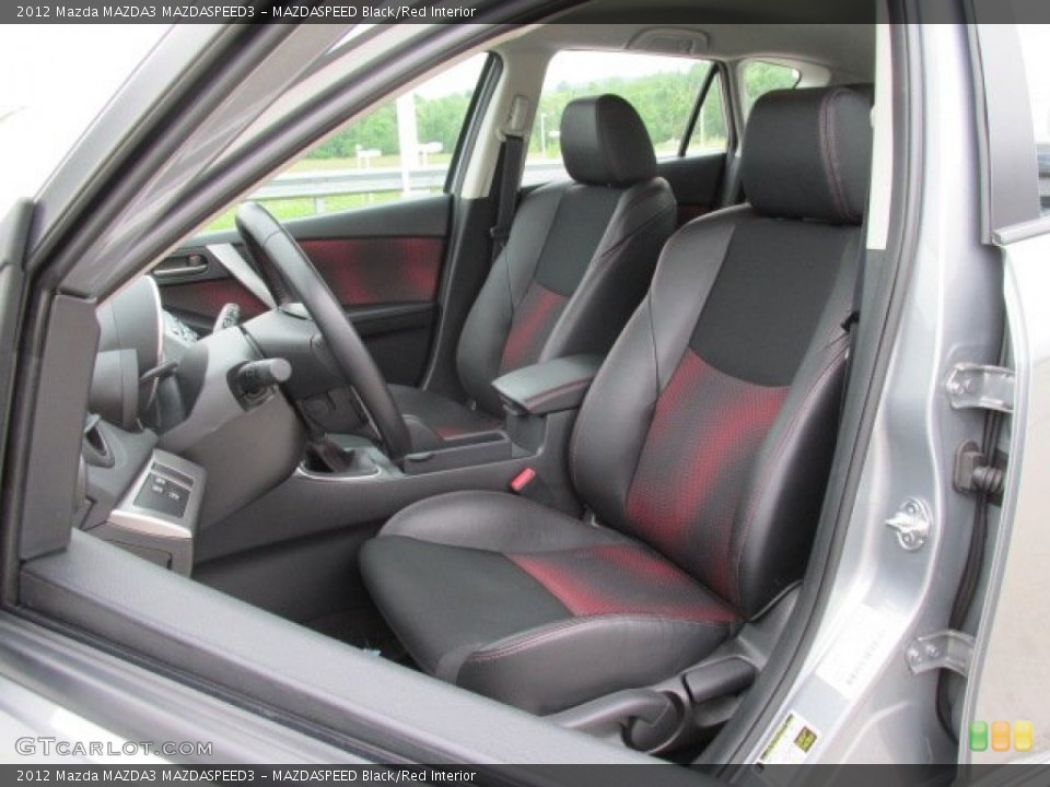 MAZDASPEED Black/Red Interior Front Seat for the 2012 Mazda MAZDA3 MAZDASPEED3 #82474076