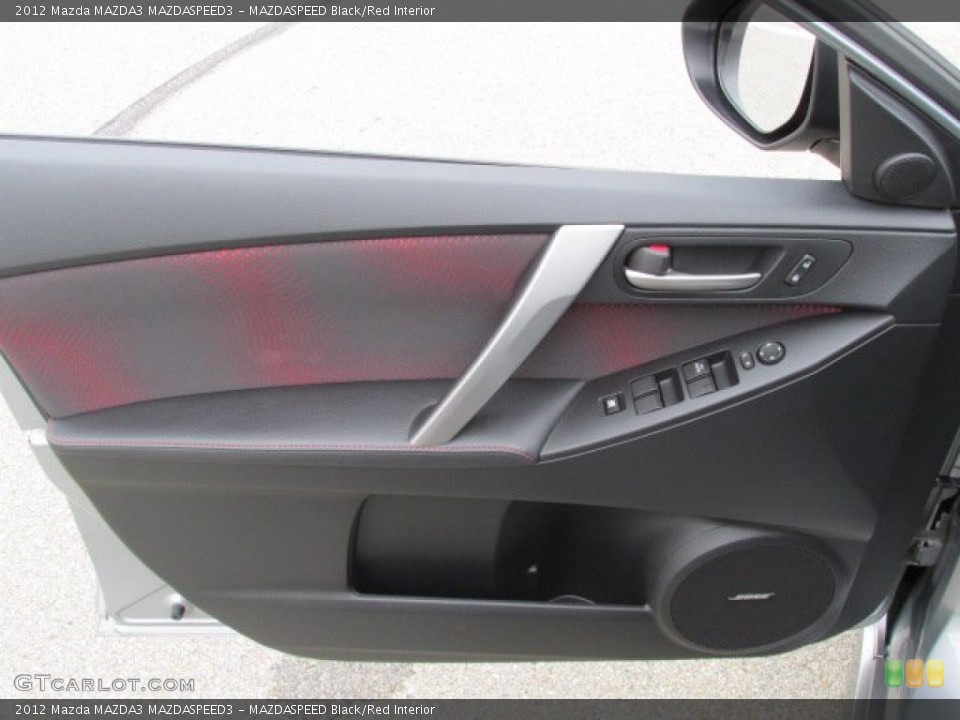 MAZDASPEED Black/Red Interior Door Panel for the 2012 Mazda MAZDA3 MAZDASPEED3 #82474124
