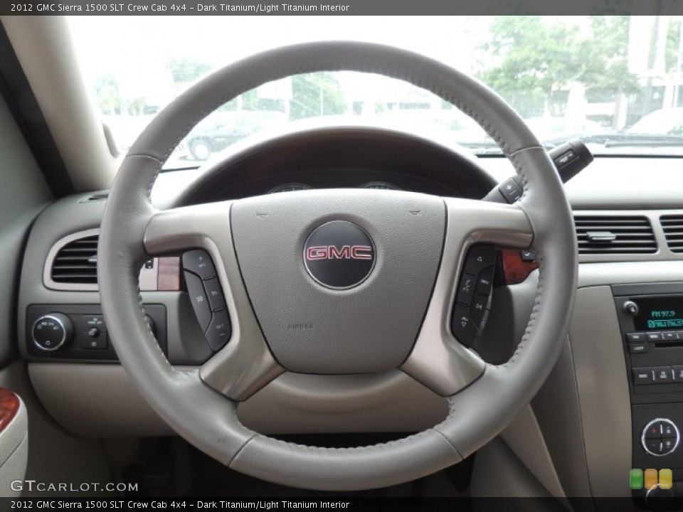 Dark Titanium/Light Titanium Interior Steering Wheel for the 2012 GMC Sierra 1500 SLT Crew Cab 4x4 #82477730