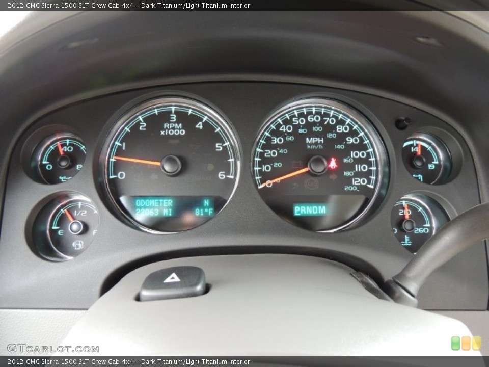Dark Titanium/Light Titanium Interior Gauges for the 2012 GMC Sierra 1500 SLT Crew Cab 4x4 #82477754