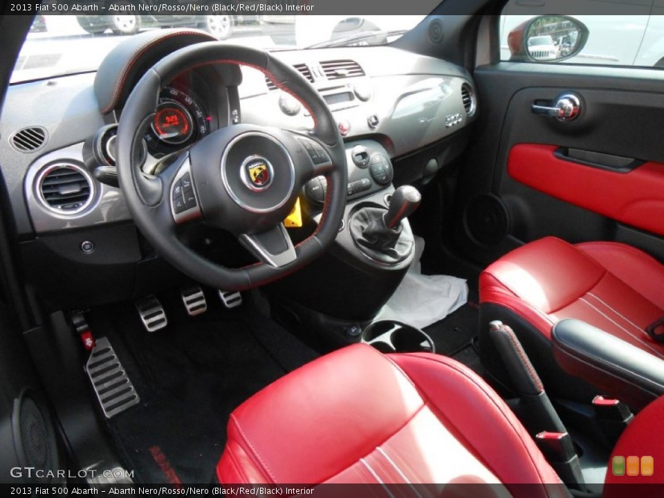 Abarth Nero/Rosso/Nero (Black/Red/Black) Interior Prime Interior for the 2013 Fiat 500 Abarth #82480631