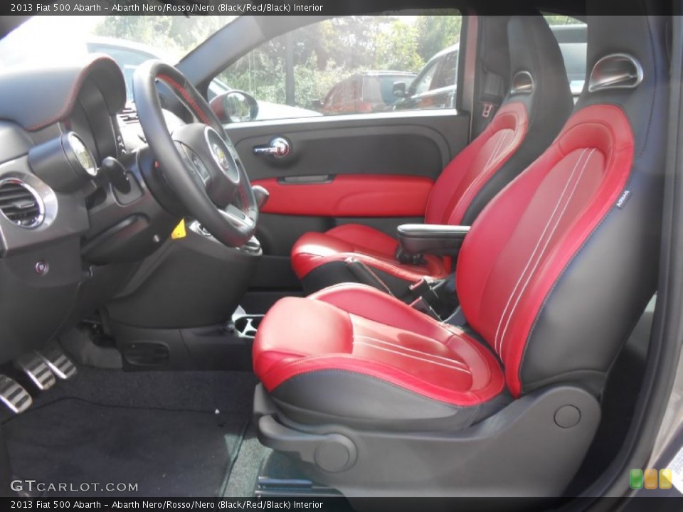 Abarth Nero/Rosso/Nero (Black/Red/Black) Interior Front Seat for the 2013 Fiat 500 Abarth #82480655