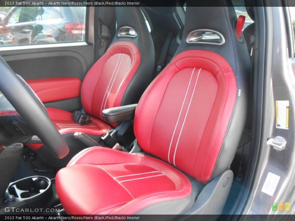 Abarth Nero/Rosso/Nero (Black/Red/Black) Interior Front Seat for the 2013 Fiat 500 Abarth #82480676