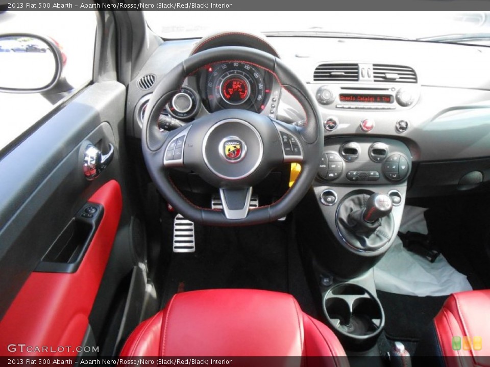 Abarth Nero/Rosso/Nero (Black/Red/Black) Interior Steering Wheel for the 2013 Fiat 500 Abarth #82480803