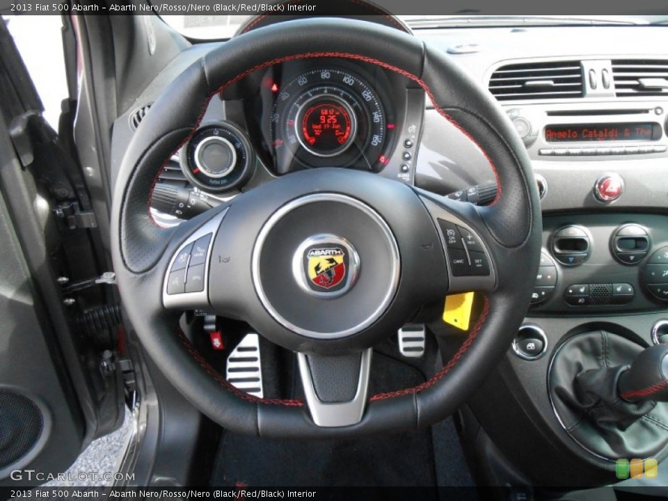 Abarth Nero/Rosso/Nero (Black/Red/Black) Interior Steering Wheel for the 2013 Fiat 500 Abarth #82480973