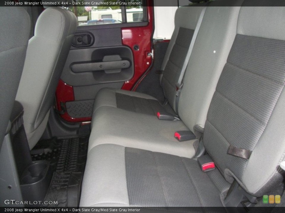 Dark Slate Gray/Med Slate Gray Interior Rear Seat for the 2008 Jeep Wrangler Unlimited X 4x4 #82483061