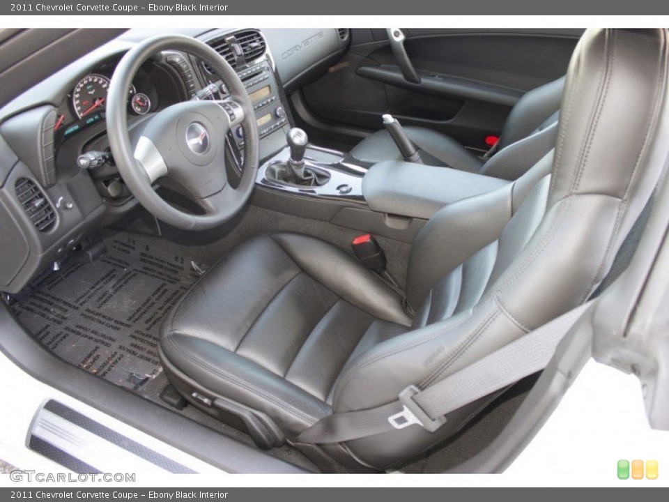 Ebony Black Interior Prime Interior for the 2011 Chevrolet Corvette Coupe #82486874
