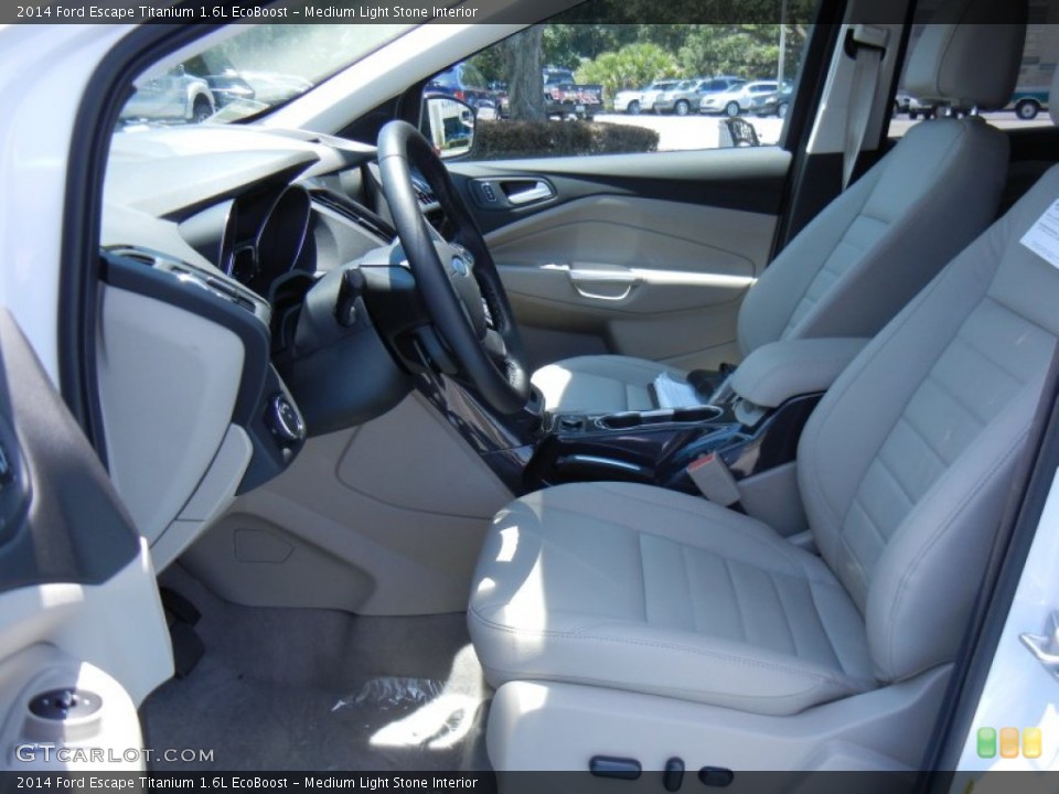 Medium Light Stone Interior Front Seat for the 2014 Ford Escape Titanium 1.6L EcoBoost #82487945