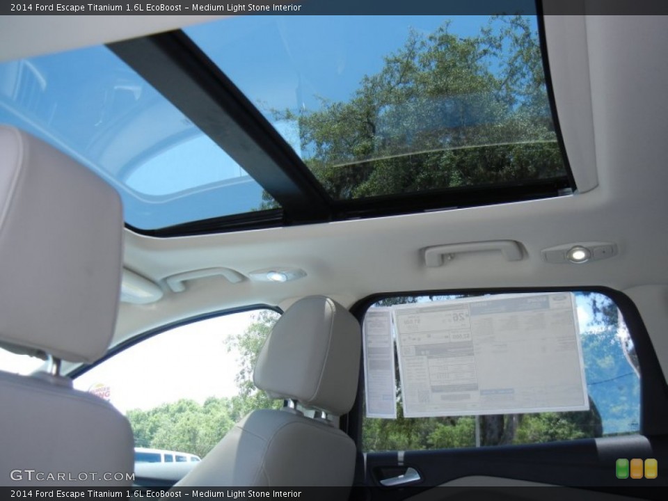 Medium Light Stone Interior Sunroof for the 2014 Ford Escape Titanium 1.6L EcoBoost #82487986