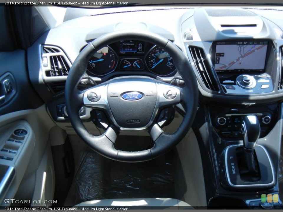 Medium Light Stone Interior Steering Wheel for the 2014 Ford Escape Titanium 1.6L EcoBoost #82488011