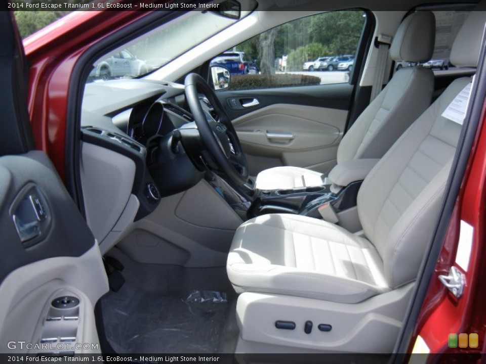 Medium Light Stone Interior Front Seat for the 2014 Ford Escape Titanium 1.6L EcoBoost #82488296