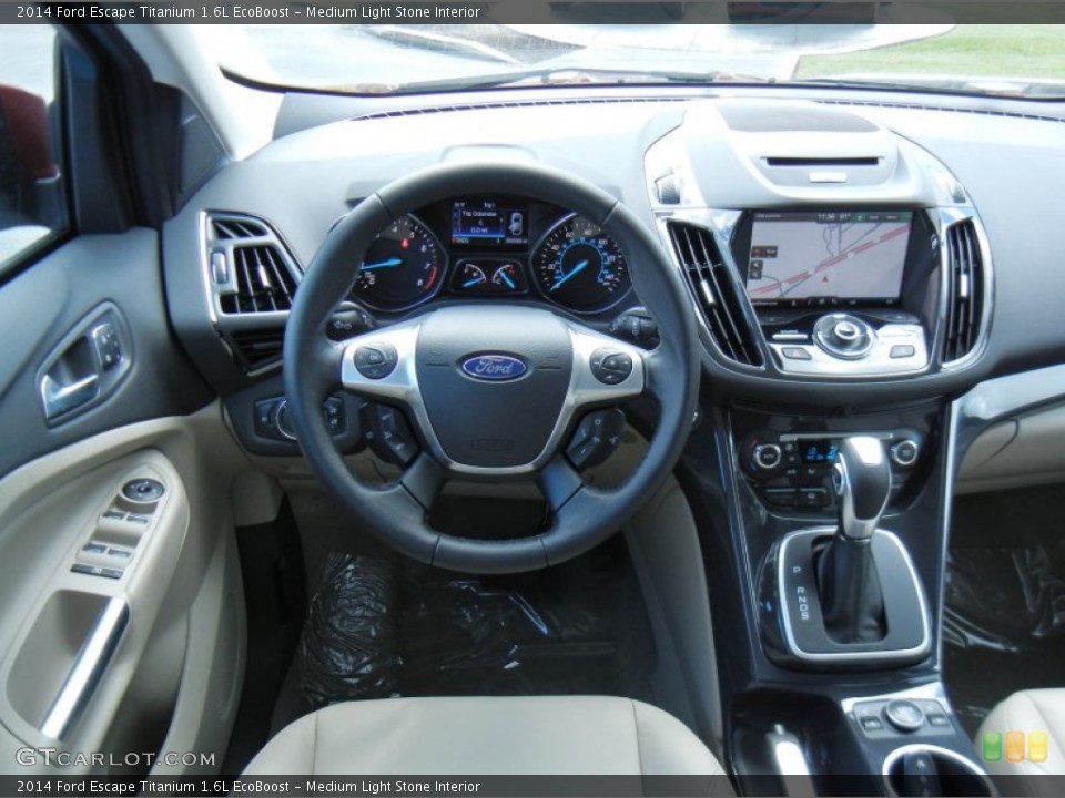 Medium Light Stone Interior Dashboard for the 2014 Ford Escape Titanium 1.6L EcoBoost #82488338